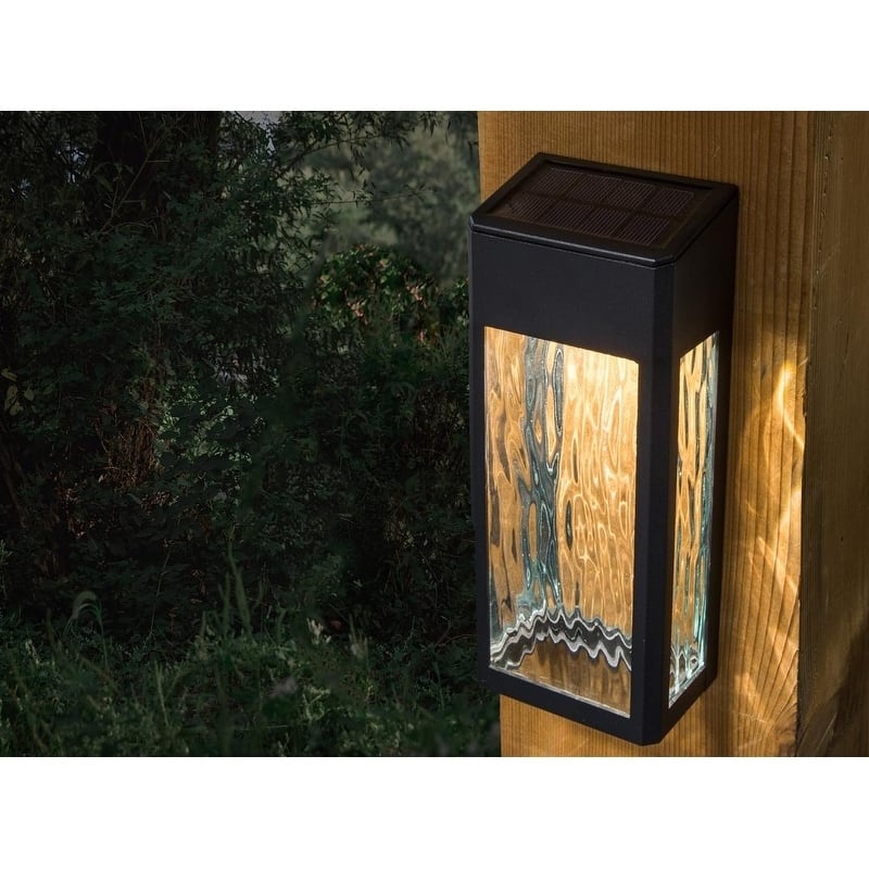 Black Aluminum Lancaster Deck & Wall Light - 2 pk