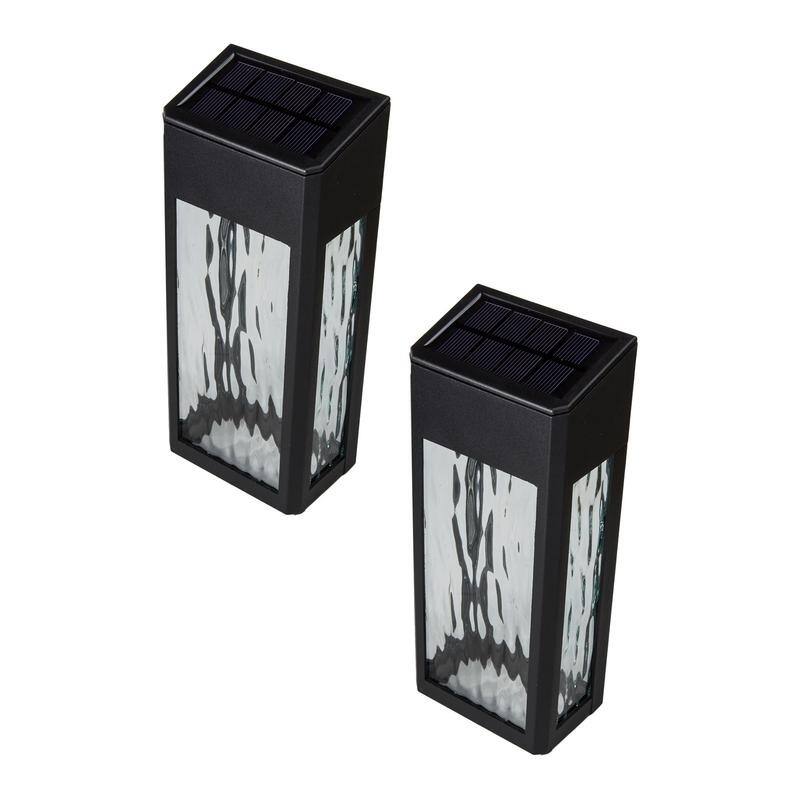 Black Aluminum Lancaster Deck & Wall Light - 2 pk - N/A