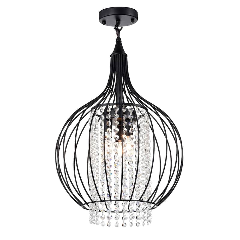 Rena Matte Black 3-light Chandelier