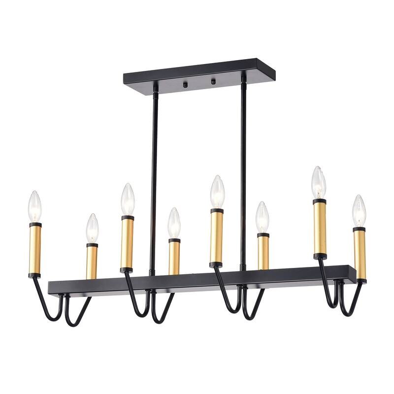 Muka Gold/Black 8-light Chandelier