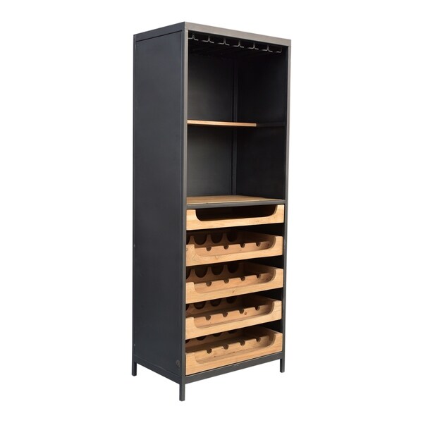 Solid wood best sale wine rack cabinet