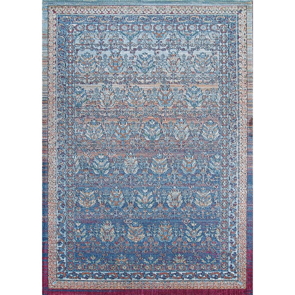 Prismatic Night Sky Blue/Burgundy Area Rug