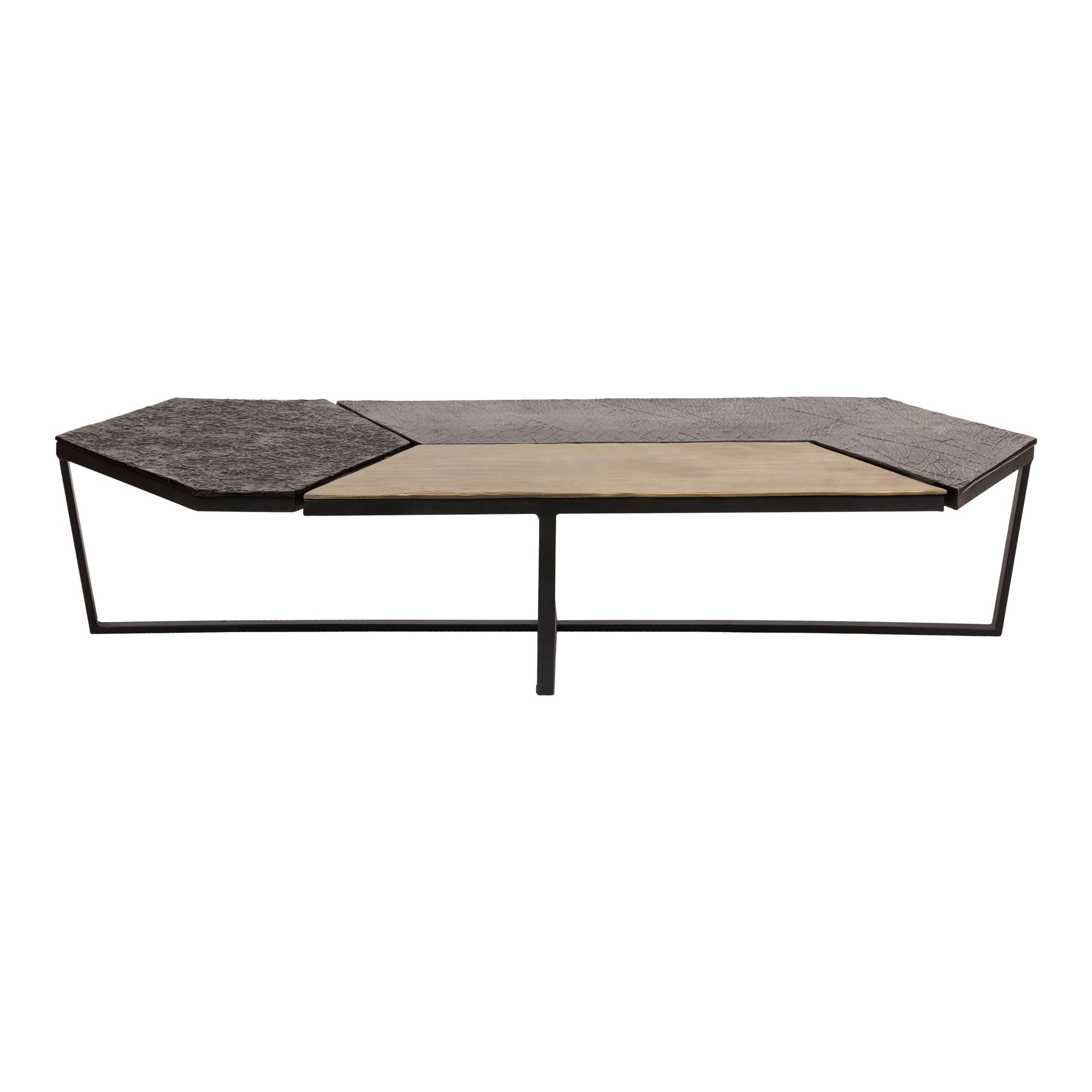 Shop Aurelle Home Modern Geometric Metal Coffee Table On Sale Overstock 28236617