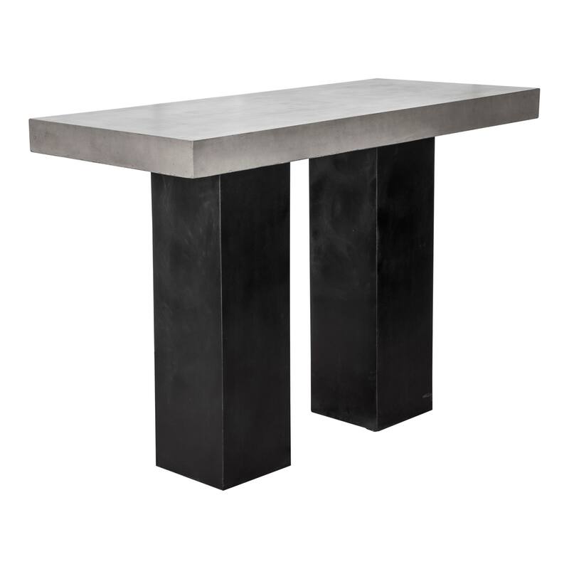 Aurelle Home Grey Concrete Outdoor Bar Table