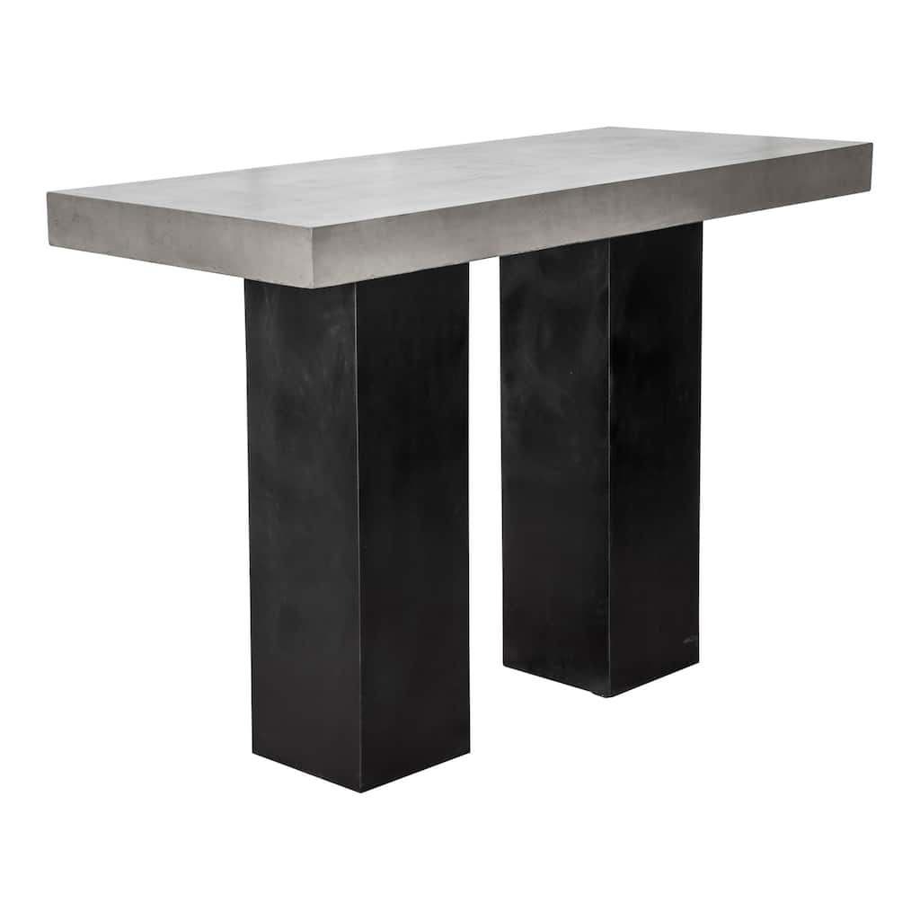 Aurelle Home Grey Concrete Outdoor Bar Table
