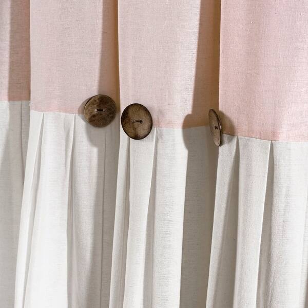 Shop Lush Decor Linen Button Window Curtain Single Panel On Sale