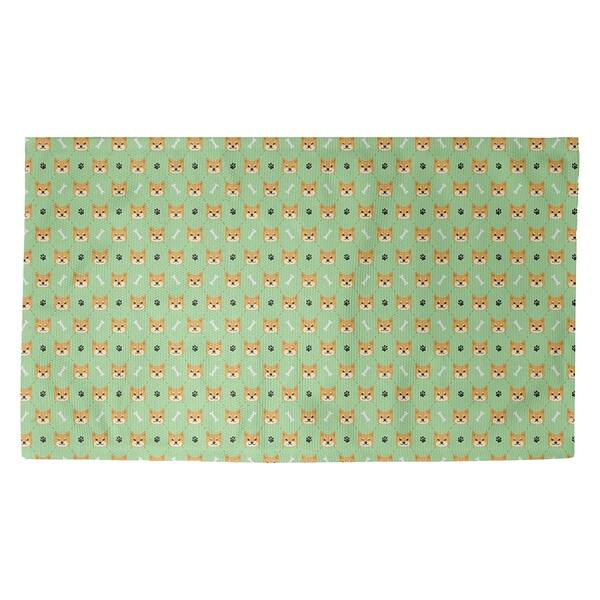 Shop Porch Den Faircrest Shiba Inu Pattern Dobby Rug