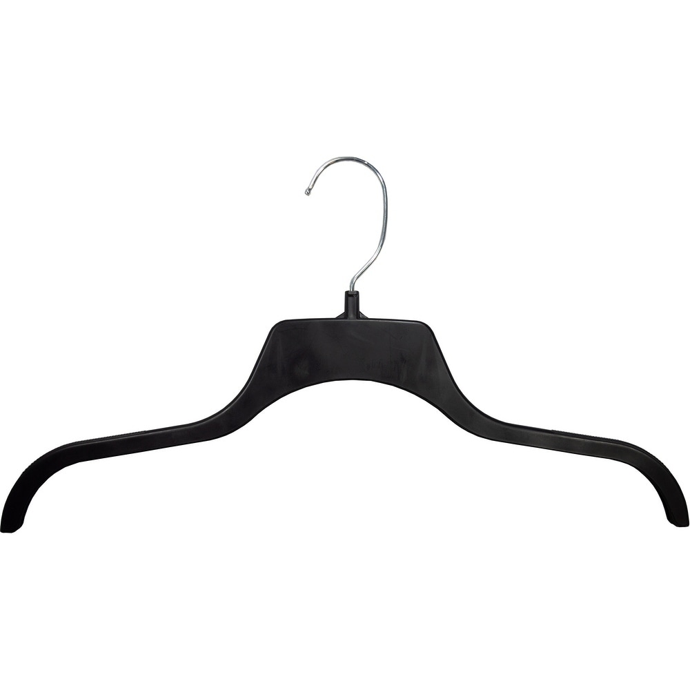 black plastic hangers