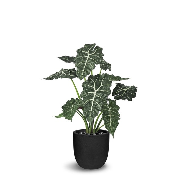 Alocasia Artificial Faux Botanical - Green - 31 Inch