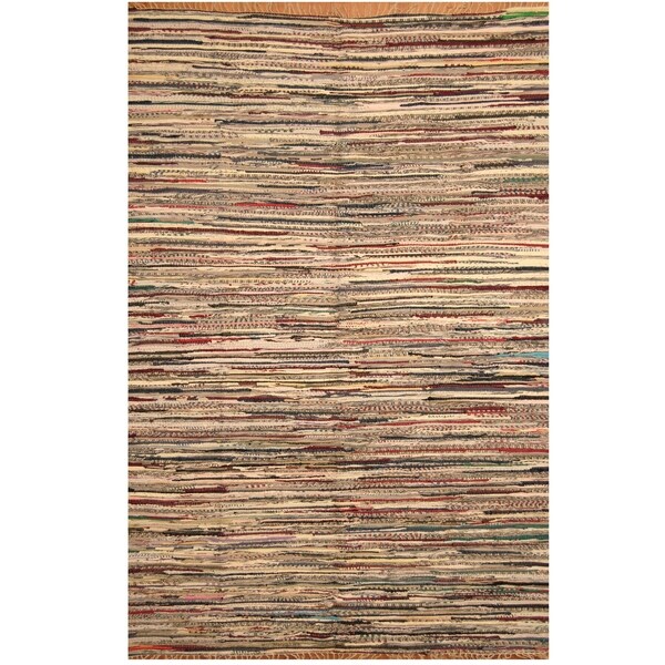 Handmade One-of-a-Kind Wool Kilim (India) - 5'7 x 8'4