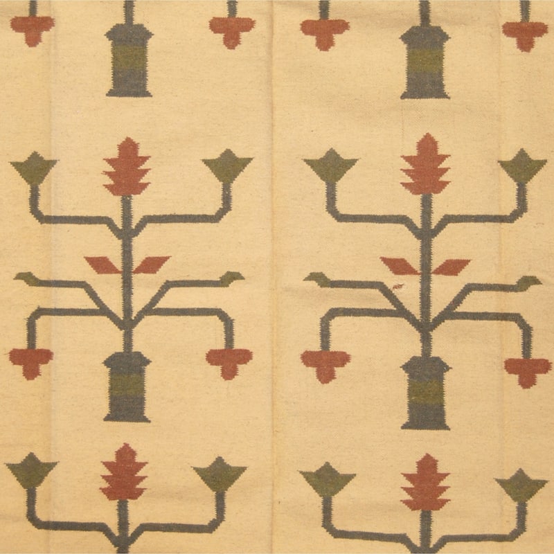 Handmade One-of-a-Kind Wool Kilim (India) - 6' x 9'