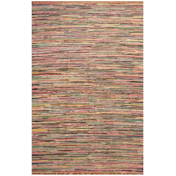 Handmade One-of-a-Kind Wool Kilim (India) - 6'7 x 10'