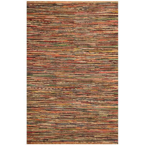 Handmade One-of-a-Kind Wool Kilim (India) - 6'6 x 9'10