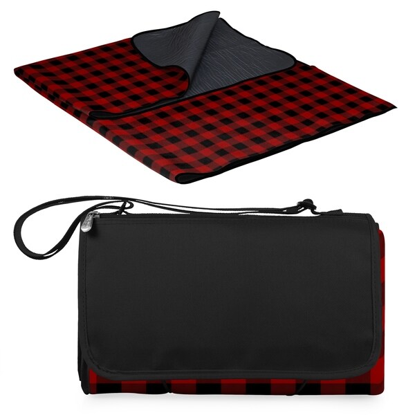 red and black picnic blanket