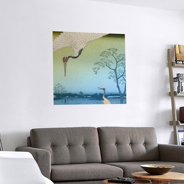 Porch & Den Utagawa Hiroshige 'Japanese Cranes' Removable Art