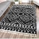 preview thumbnail 6 of 8, CosmoLiving Soft and Plush Geometric Moroccan Shag Tassel Area Rug