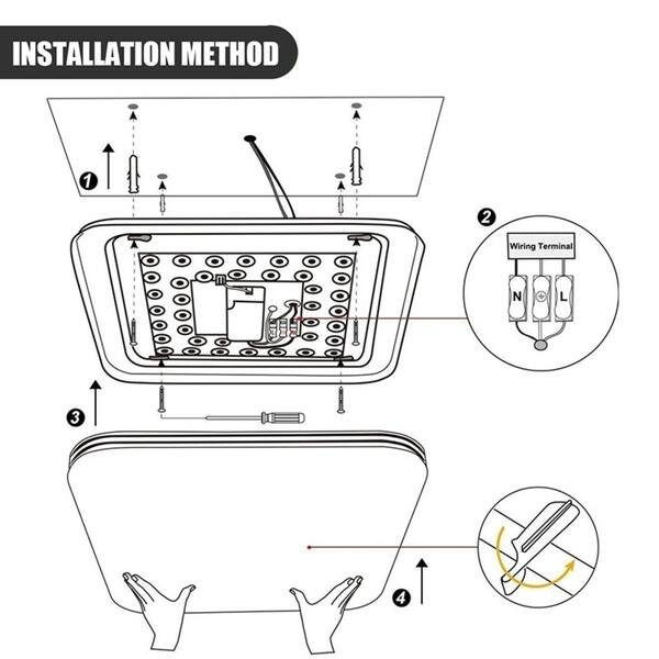 Shop Square 18w 1400lm Energy Efficient Led Ceiling Lights Modern