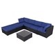 Kinbor Patio Furniture Set Outdoor Sectional Sofa All-Weather Wicker Conversation Set - Thumbnail 15