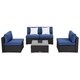 Kinbor Patio Furniture Set Outdoor Sectional Sofa All-Weather Wicker Conversation Set - Thumbnail 16