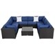 Kinbor Patio Furniture Set Outdoor Sectional Sofa All-Weather Wicker Conversation Set - Thumbnail 23