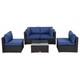 Kinbor Patio Furniture Set Outdoor Sectional Sofa All-Weather Wicker Conversation Set - Thumbnail 14