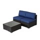 Kinbor Patio Furniture Set Outdoor Sectional Sofa All-Weather Wicker Conversation Set - Thumbnail 31
