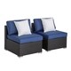 Kinbor Patio Furniture Set Outdoor Sectional Sofa All-Weather Wicker Conversation Set - Thumbnail 21