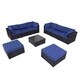 Kinbor Patio Furniture Set Outdoor Sectional Sofa All-Weather Wicker Conversation Set - Thumbnail 13