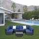 Kinbor Patio Furniture Set Outdoor Sectional Sofa All-Weather Wicker Conversation Set - Thumbnail 0
