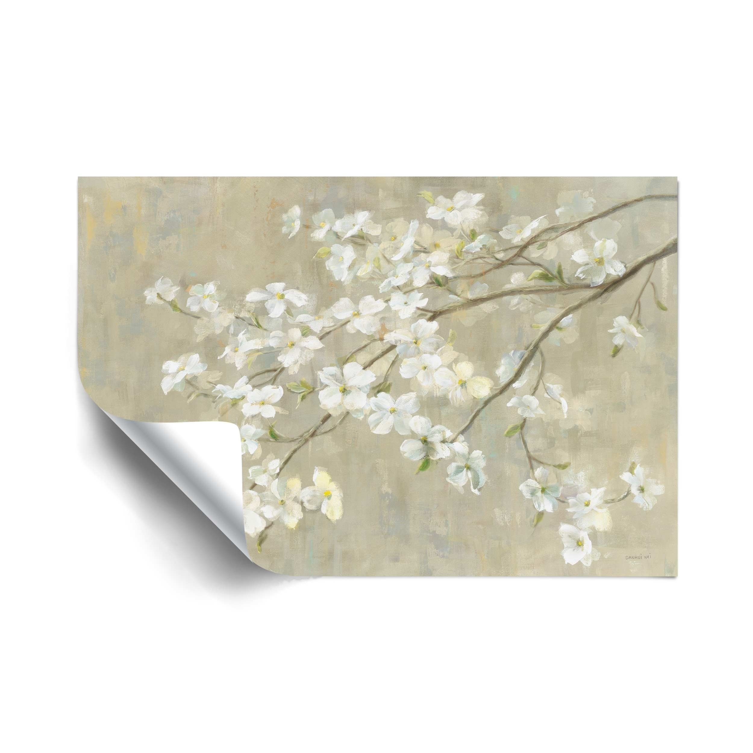 Shop Artwall Dogwood In Spring Neutral Crop Removable Wall Art Mural Overstock 28242475
