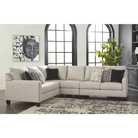 Hallenberg 3-Piece Sectional with Right Arm Facing Loveseat - Fog
