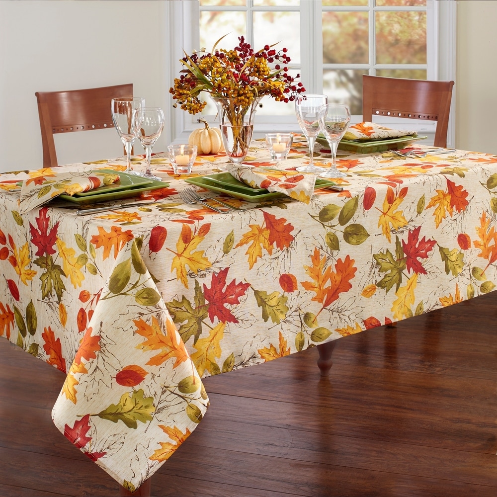 Tablecloths Thanksgiving Fall Decor Tablecloth Autumn Mums Sunflower