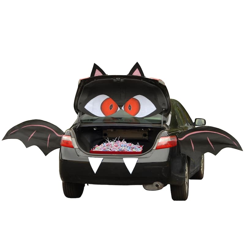 National Tree Company Halloween TRICKY TRUNKS Car Decoration Kit, Bat, 8-Piece Kit