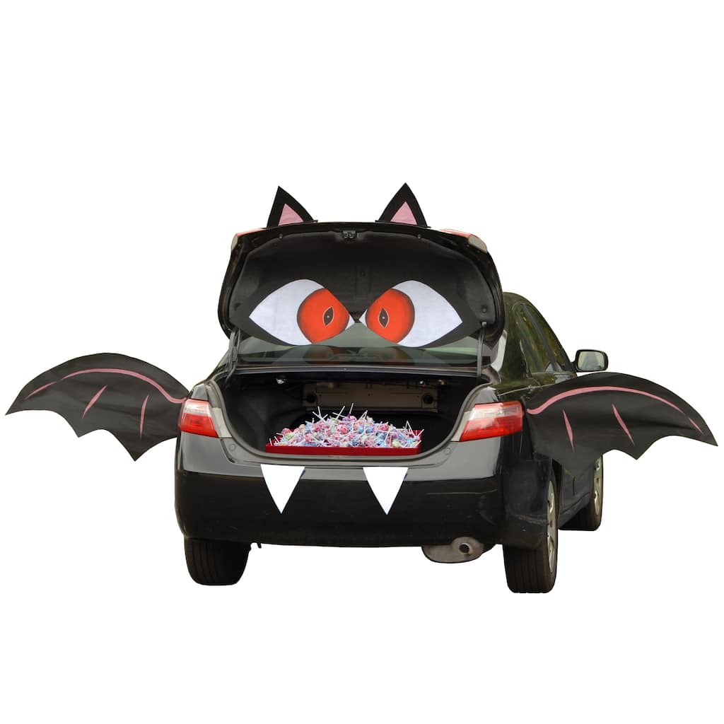 National Tree Company Halloween TRICKY TRUNKS Car Decoration Kit, Bat, 8-Piece Kit