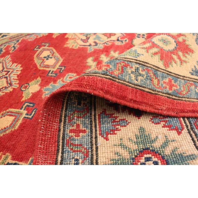 Hand-knotted Finest Gazni Copper, Cream Wool Rug - 4'11 x 6'1/4'11" x 6'1"