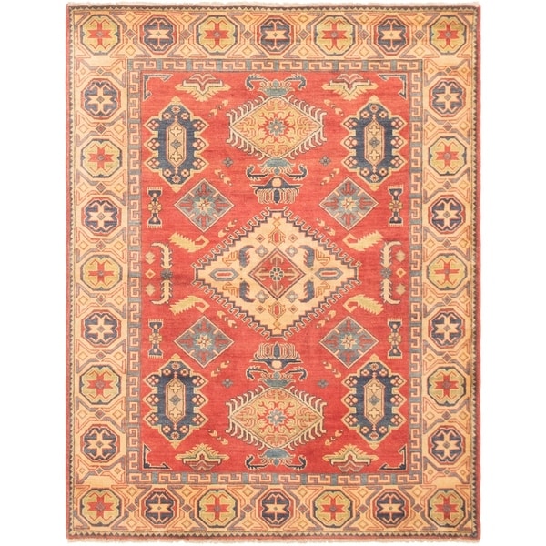 ECARPETGALLERY Hand-knotted Finest Gazni Red Wool Rug - 5'1 x 6'5
