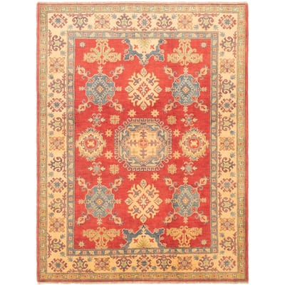 Hand-knotted Finest Gazni Red Wool Rug - 5'1 x 6'7/5'1" x 6'7"