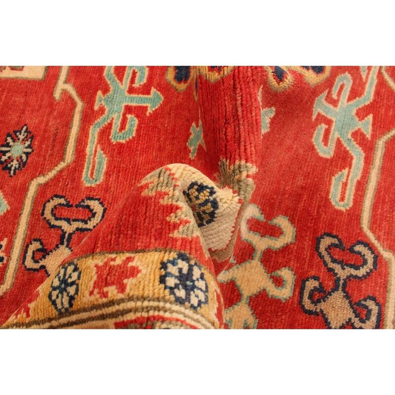Hand-knotted Finest Gazni Copper Wool Rug - 4'10 x 6'3/4'10" x 6'3"