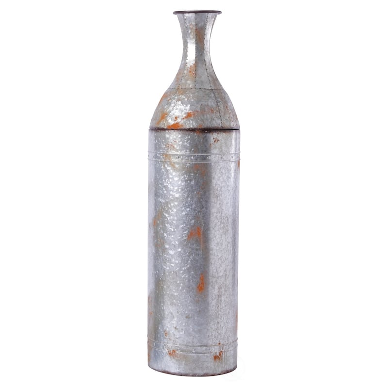 The Gray Barn Rustic Farmhouse Galvanized Metal Floor Vase Decoration