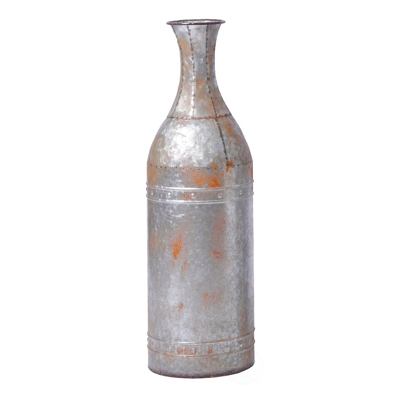 The Gray Barn Rustic Farmhouse Galvanized Metal Floor Vase Decoration