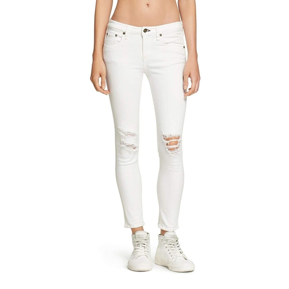 white jeans with holes