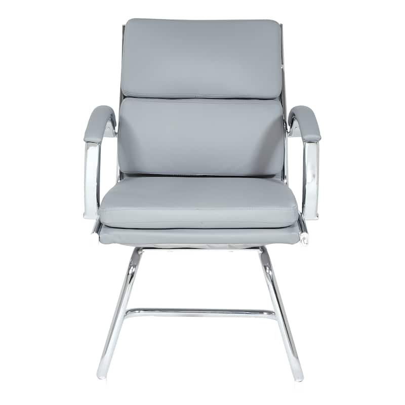 Mid Back Faux Leather Vistor's Chair