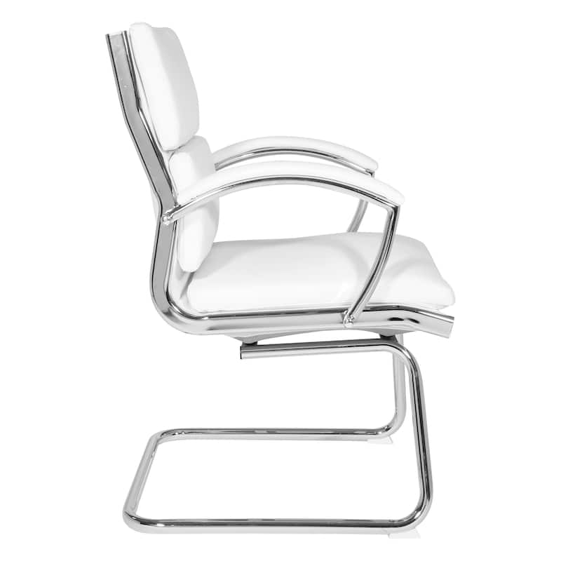 Mid Back Faux Leather Vistor's Chair