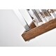 preview thumbnail 7 of 6, Laius Imitation Wood Grain/Chrome 1-light Pendant with Crystals