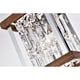 preview thumbnail 5 of 6, Laius Imitation Wood Grain/Chrome 1-light Pendant with Crystals