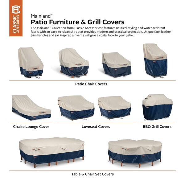 Classic Accessories Hickory Patio Sofa Loveseat Cover Large Loveseat Covers Patio Furniture Covers