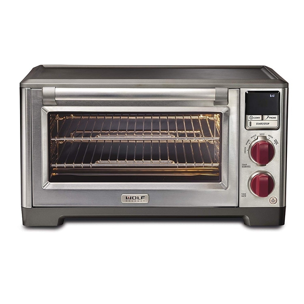 Wolf Gourmet Elite Countertop Convection Oven With Red Knobs - WGCO150S -  Bed Bath & Beyond - 28244936