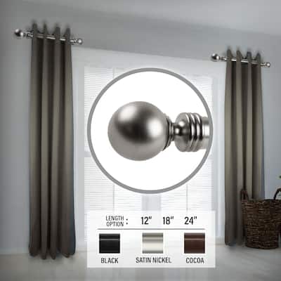 InStyleDesign Sondra 1.5" Side Curtain Rod - Set of 2