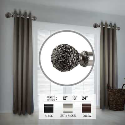 InStyleDesign Eden 1.5" Side Curtain Rod - Set of 2