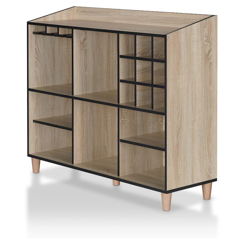 Carson Carrington Vinkol Modern Natural Oak 7-shelf Dining Buffet Server